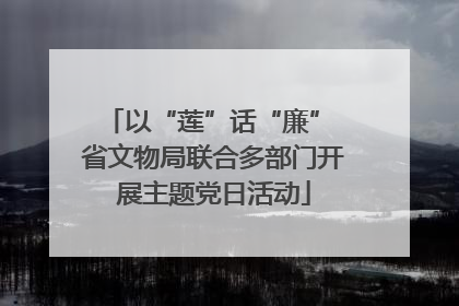 以“莲”话“廉” 省文物局联合多部门开展主题党日活动