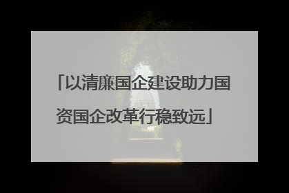 以清廉国企建设助力国资国企改革行稳致远
