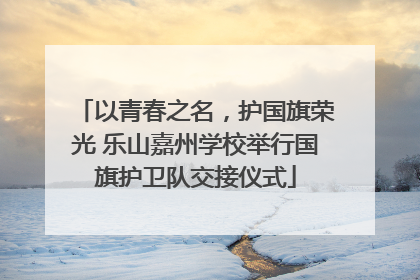 以青春之名，护国旗荣光 乐山嘉州学校举行国旗护卫队交接仪式