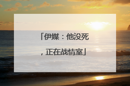 伊媒：他没死，正在战情室