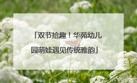 双节拾趣！华苑幼儿园萌娃遇见传统雅韵