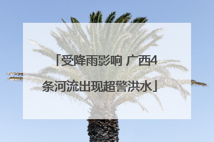 受降雨影响 广西4条河流出现超警洪水