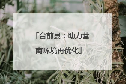 台前县：助力营商环境再优化