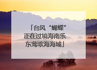 台风“蝴蝶”正在过境海南乐东莺歌海海域
