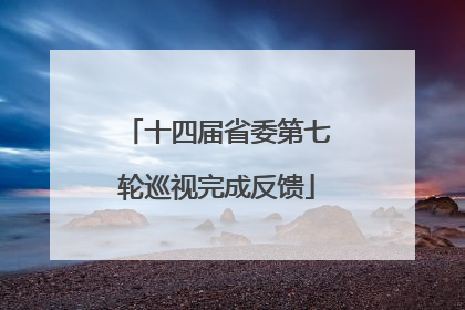 十四届省委第七轮巡视完成反馈