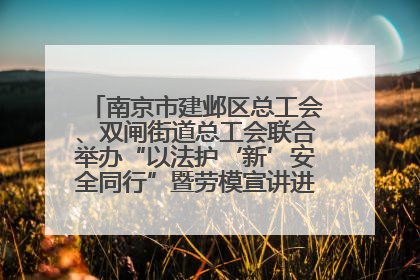 南京市建邺区总工会、双闸街道总工会联合举办“以法护‘新’安全同行”暨劳模宣讲进工地服务活动