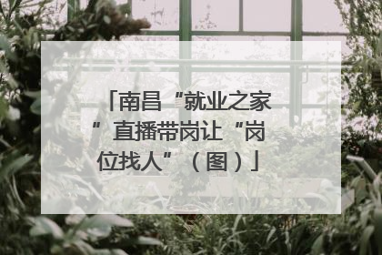 南昌“就业之家”直播带岗让“岗位找人”（图）