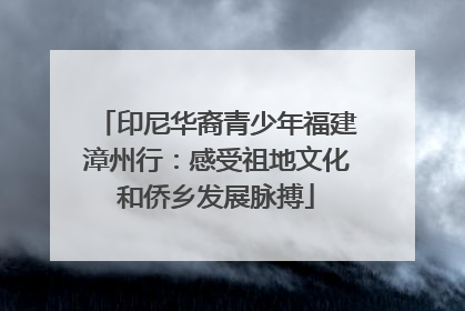 印尼华裔青少年福建漳州行：感受祖地文化和侨乡发展脉搏