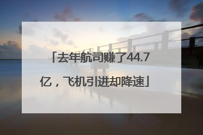 去年航司赚了44.7亿，飞机引进却降速
