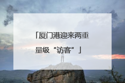 厦门港迎来两重量级“访客”