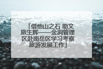借他山之石 助文旅生辉——金洞管理区赴南岳区学习考察旅游发展工作