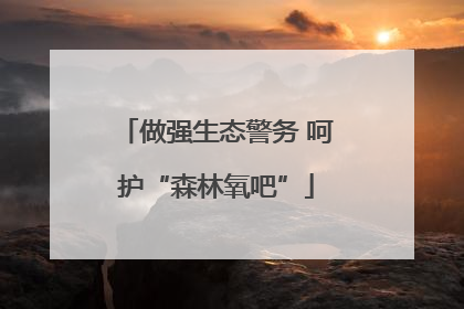 做强生态警务 呵护“森林氧吧”