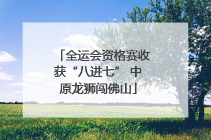 全运会资格赛收获“八进七” 中原龙狮闯佛山