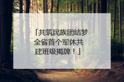 共筑民族团结梦 全省首个军休共建班级揭牌！