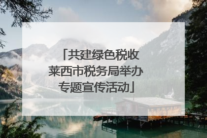 共建绿色税收 莱西市税务局举办专题宣传活动
