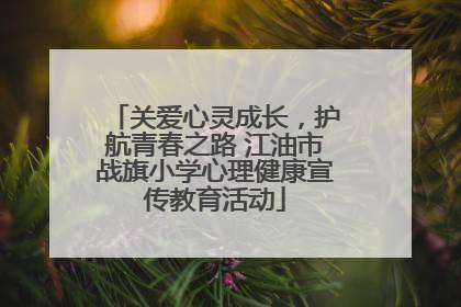 关爱心灵成长，护航青春之路 江油市战旗小学心理健康宣传教育活动