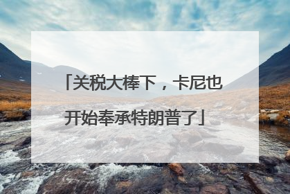 关税大棒下，卡尼也开始奉承特朗普了