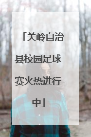 关岭自治县校园足球赛火热进行中
