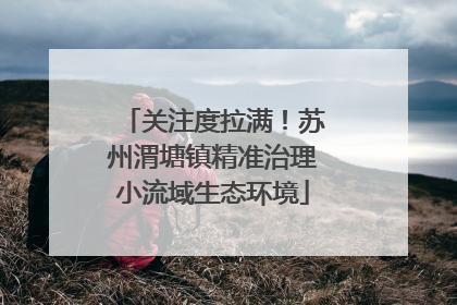 关注度拉满！苏州渭塘镇精准治理小流域生态环境