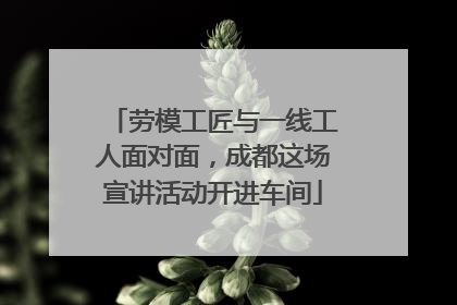劳模工匠与一线工人面对面，成都这场宣讲活动开进车间