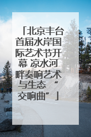 北京丰台首届水岸国际艺术节开幕 凉水河畔奏响艺术与生态 “交响曲”
