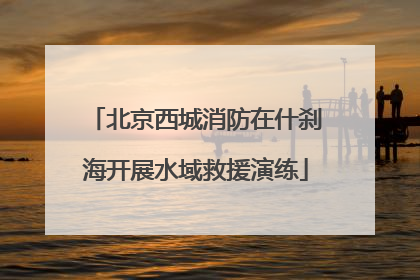 北京西城消防在什刹海开展水域救援演练