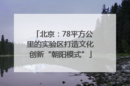 北京：78平方公里的实验区打造文化创新“朝阳模式”