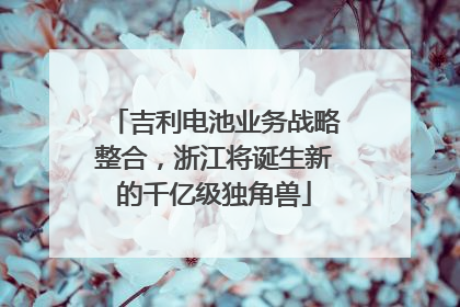 吉利电池业务战略整合，浙江将诞生新的千亿级独角兽