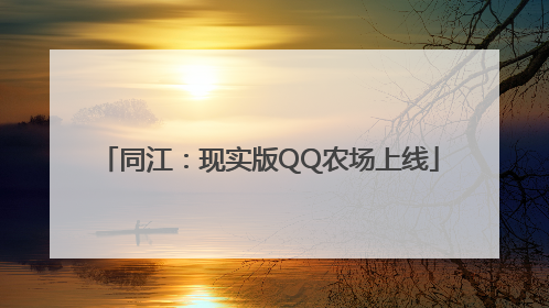 同江：现实版QQ农场上线