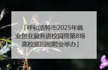 呼和浩特市2025年就业创业服务进校园暨第8场高校巡回招聘会举办