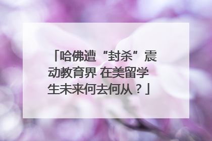 哈佛遭“封杀”震动教育界 在美留学生未来何去何从？