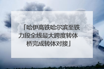 哈伊高铁哈尔滨至铁力段全线最大跨度转体桥完成转体对接