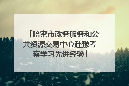 哈密市政务服务和公共资源交易中心赴豫考察学习先进经验