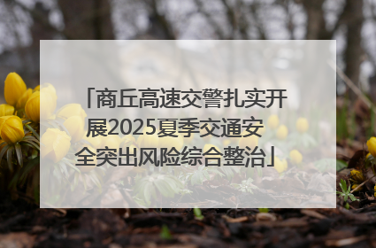 商丘高速交警扎实开展2025夏季交通安全突出风险综合整治