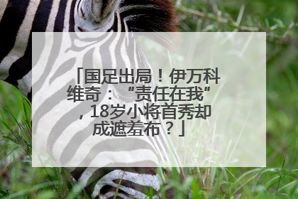 国足出局！伊万科维奇：“责任在我”，18岁小将首秀却成遮羞布？