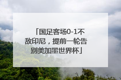 国足客场0-1不敌印尼，提前一轮告别美加墨世界杯