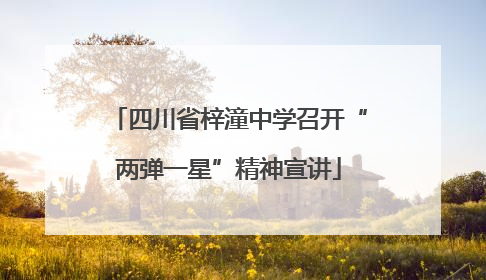 四川省梓潼中学召开“两弹一星”精神宣讲