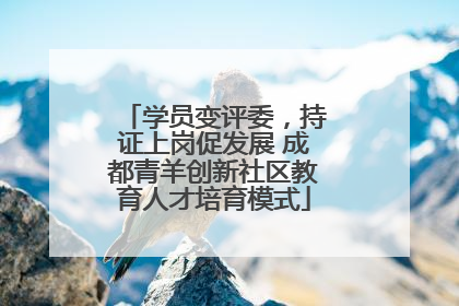 学员变评委，持证上岗促发展 成都青羊创新社区教育人才培育模式
