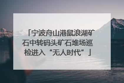 宁波舟山港鼠浪湖矿石中转码头矿石堆场巡检进入“无人时代”