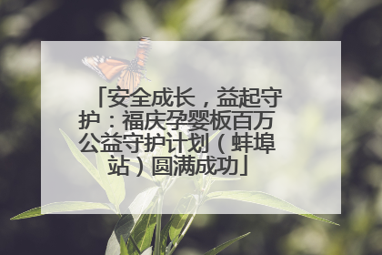 安全成长，益起守护：福庆孕婴板百万公益守护计划（蚌埠站）圆满成功