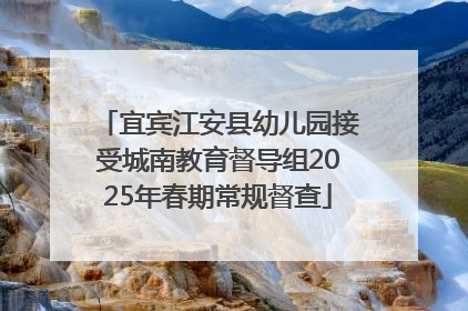 宜宾江安县幼儿园接受城南教育督导组2025年春期常规督查