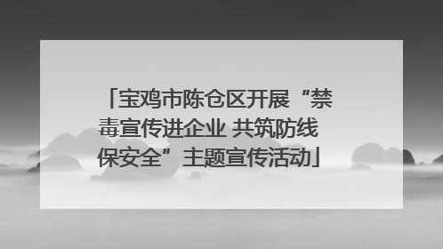 宝鸡市陈仓区开展“禁毒宣传进企业 共筑防线保安全”主题宣传活动