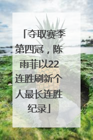 夺取赛季第四冠，陈雨菲以22连胜刷新个人最长连胜纪录