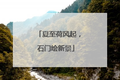 夏至荷风起，石门绘新景
