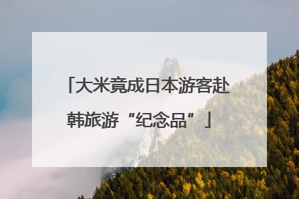 大米竟成日本游客赴韩旅游“纪念品”