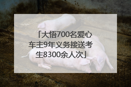 大悟700名爱心车主9年义务接送考生8300余人次