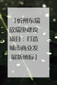 忻州东瑞欣瑞里建设项目：打造城市商业发展新地标