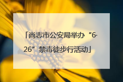 尚志市公安局举办“6·26”禁毒徒步行活动