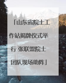 山东省院士工作站揭牌仪式举行 张联盟院士团队现场助阵