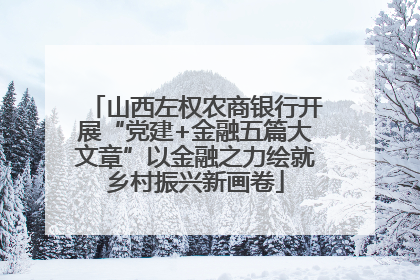 山西左权农商银行开展“党建+金融五篇大文章”以金融之力绘就乡村振兴新画卷